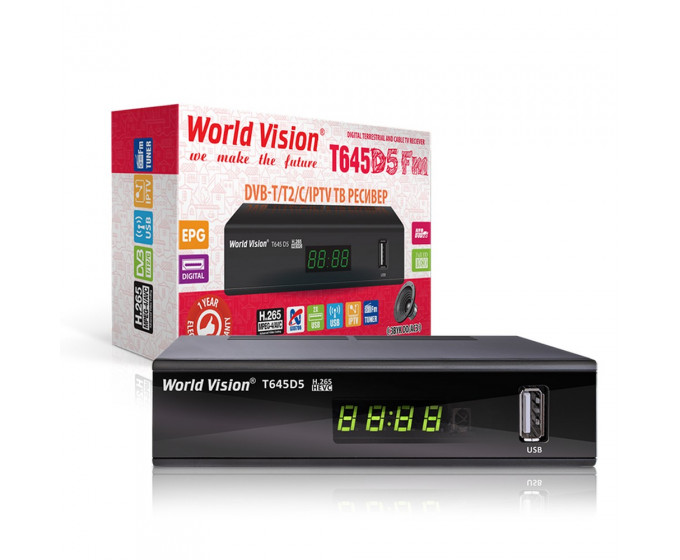 Ресивер World Vision T645D5 Fm